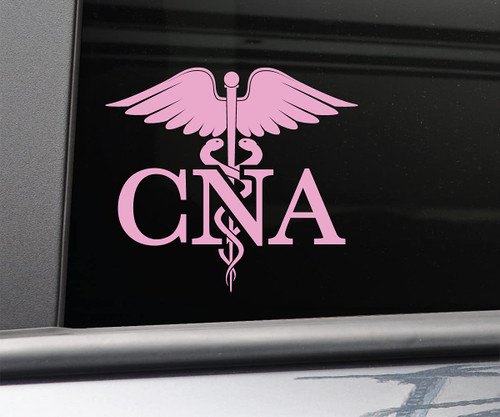 Nashville Decals CNA Certified Nursing Assistant Caduceus Vinyl Decal Laptop Car Truck Bumper Window Sticker, 6" x 5.5", Pink Nashville Decals CNA Certified Nursing Assistant Caduceus Vinyl Decal Laptop Car Truck Bumper Window Sticker, 6" x 5.5", Pink