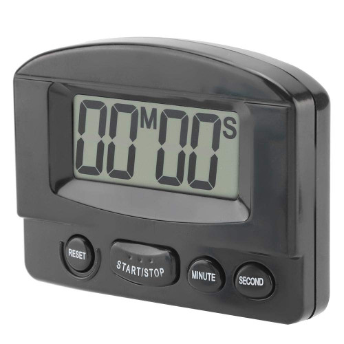 Countdown Timer, Portable Digital Clock Countdown Timer Large LCD Display Kitchen Use mini alarm clock Digital Timer(Black)