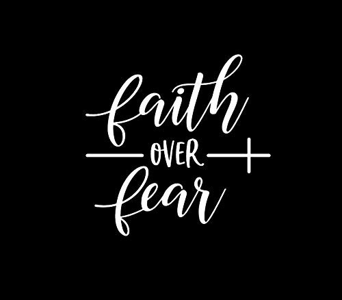 Faith Over Fear Cross Decal Vinyl Sticker|Cars Trucks Vans Walls Laptop|White |5.5 x 5.4 in|DUC1914 Faith Over Fear Cross Decal Vinyl Sticker|Cars Trucks Vans Walls Laptop|White |5.5 x 5.4 in|DUC1914