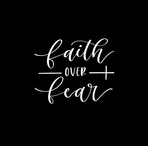 Faith Over Fear with Cross MKR Decal Vinyl Sticker |Cars Trucks Vans Walls Laptop|White|6.5 x 5.3 in|MKR2050 Faith Over Fear with Cross MKR Decal Vinyl Sticker |Cars Trucks Vans Walls Laptop|White|6.5 x 5.3 in|MKR2050