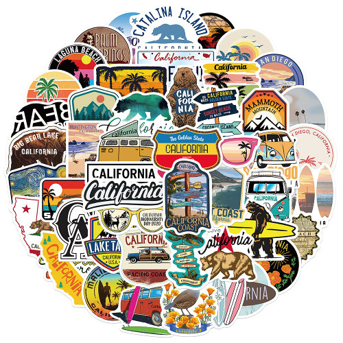 Zutena 100pcs California Stickers for Water Bottles Scrapbooking Laptop Car Bumper Luggage Phone Travel Case Bike, Vinyl Waterproof San Francisco Stickers and Decals for Kids Teens Zutena 100pcs California Stickers for Water Bottles Scrapbooking Laptop Car Bumper Luggage Phone Travel Case Bike, Vinyl Waterproof San Francisco Stickers and Decals for Kids Teens