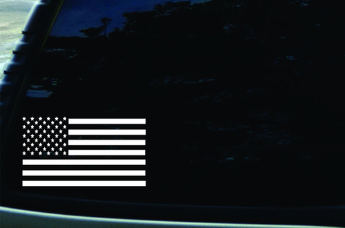 6.75" X 4" American Flag Vinyl DIE CUT decal for your car, truck, window, laptop, MacBook