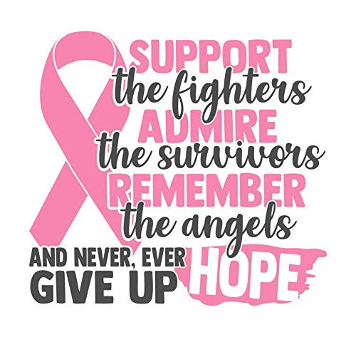 More Shiz Support Admire Remember Hope Vinyl Decal Sticker - Car Truck Van SUV Window Wall Cup Laptop - One 5.5 Inch Decal - MKS1388