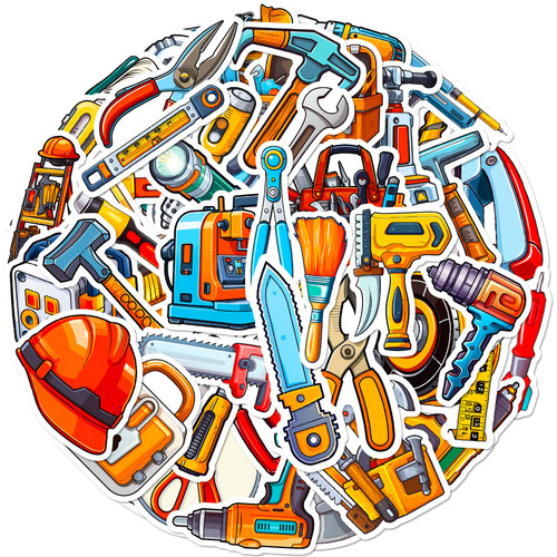 50Pcs Tool Stickers Waterproof Vinyl Decals for Cup Water Bottles Laptop Luggage Computer Mobile Phone Guitar Skateboard Decoration 50Pcs Tool Stickers Waterproof Vinyl Decals for Cup Water Bottles Laptop Luggage Computer Mobile Phone Guitar Skateboard Decoration