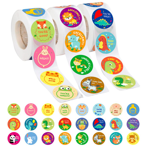 3 Rolls Motivational Stickers for Kids, 1500 Pcs Teacher Reward Stickers School Supplies Roll Sticker Potty Training Stickers for School Classroom Home, 24 Designs (Each Measures 1" in Diameter) 3 Rolls Motivational Stickers for Kids, 1500 Pcs Teacher Reward Stickers School Supplies Roll Sticker Potty Training Stickers for School Classroom Home, 24 Designs (Each Measures 1" in Diameter)