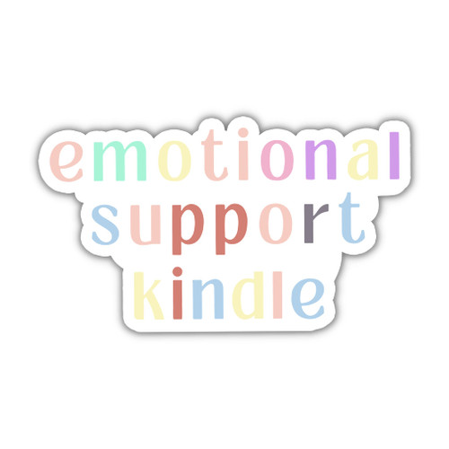 314PI (3pcs) Emotional Support Kindle Sticker, Bookish Water Assistant Die Cut Sticker for Laptop Phone Water Bottle Skateboard, Book Stickers Gifts for Boy Adult Girl, Reading Stickers, Kindle Stickers, Mental Health Awareness, Reading Gift, Support