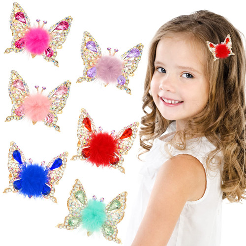 6 Pcs Flying Butterfly Hairpin 2023 Moving Butterfly Hair Clips Elegant Metal Side Clip Moving Flying Butterfly Shiny Hair Clips Barrettes for Women Girls Hairpin with Moving Wings