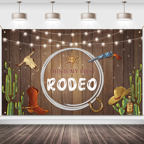 My 1st Rodeo Banner This Is My First Rodeo Backdrop Decorations 1st Western Cowboy Birthday Banner 1st Birthday Party Decorations for Boys First Birthday Newborn Baby Cowboy Theme Party Supplies