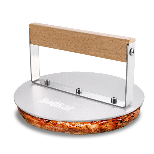 bodkar Smash Burger Press 6 Inch Round Stainless Steel Burger Smasher with Wood Handle Bacon Hamburger Grill Meat Press bodkar Smash Burger Press 6 Inch Round Stainless Steel Burger Smasher with Wood Handle Bacon Hamburger Grill Meat Press