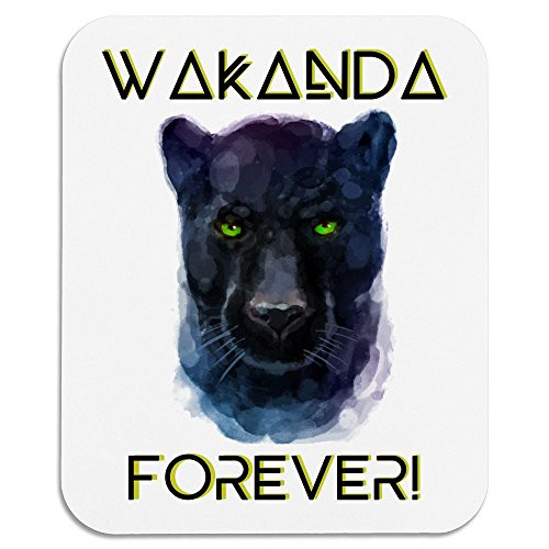 Wakanda Forever Black Panther Themed Mouse Pad by InkPonyArt