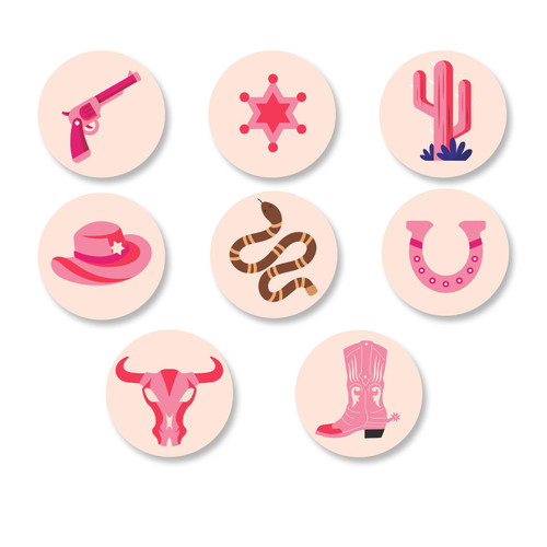 Pink Wild Western Cowgirl Labels Stickers Horse Racing Wild West Cowgirl Theme Decor for Kid Girls 1st Birthday Party Baby Shower Decorations Cowgirl Party Cowgirl Birthday Party Supplies 240 PCS Kit