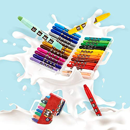 Non Toxic Crayons for Toddlers - Washable Rotating Twistable Silky Crayons 3 in 1 Effect(Crayon-Pastel-Watercolor),Safe for Kids and Children,Face Paint,Coloring Gift for Kids?24 Colors? Non Toxic Crayons for Toddlers - Washable Rotating Twistable Silky Crayons 3 in 1 Effect(Crayon-Pastel-Watercolor),Safe for Kids and Children,Face Paint,Coloring Gift for Kids?24 Colors?