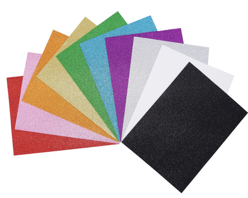 OISAKLD 10 Pack Glitter EVA Foam 9x12 inch Color EVA Craft Foam EVA Foam Sheets for DIY Handcraft Crafts Project