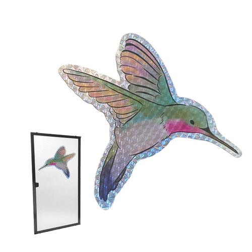 Anna's Hummingbird Screen Magnets (5" W x 5" H) Decorative Holographic Songbird Magnets for Lanai Screen Patio Door Magnets