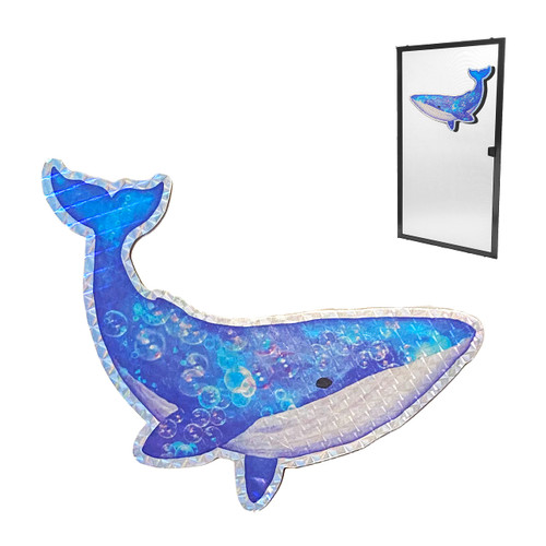 Blue Whale Sea Life Screen Magnets (7"W x 5"H) Decorative Holographic Coastal Magnets for Lanai Screen Patio Door Hawaii Home Decor