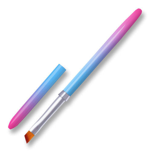 SILPECWEE 1pc Angled Nail Brushes for Cleaning Polish Mistake Builder Gel Brush Nail Clean Up Brush Acrylic Nail Art Brushes Nail Design Pen Nail Polish Remover Brush Nail Art Tools