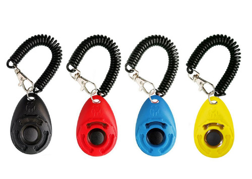 Dog Training Clicker with Wrist Strap - Pet Training Clicker, Big Button Clicker Set, 4-Pack