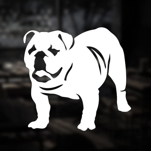 Sticky Bomb English Bulldog Decal Vinyl Stickers Cars Vans Trucks Walls Laptop Doors Windows Skateboard Tablet White Not Printed