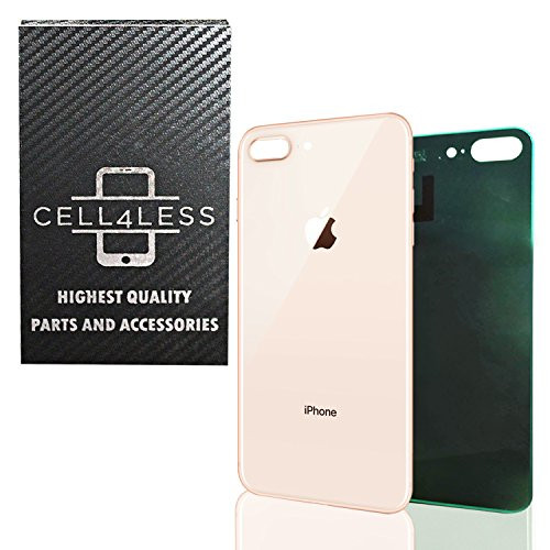 Back Glass Cover OEM Battery Door Replacement w/Adhesive & Removal Tool for Apple iPhone 8 Plus (Gold)