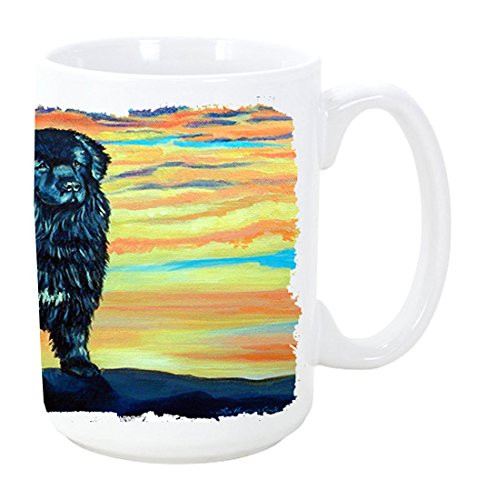 Caroline's Treasures 7518CM15 Newfoundland Dishwasher Safe Microwavable Ceramic Coffee Mug, 15 oz, Multicolor