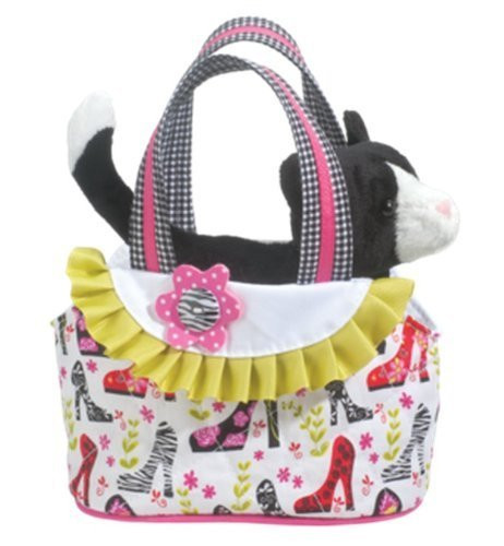 Douglas Toys Shoes Sillo Sak Purse with Plush Black Cat