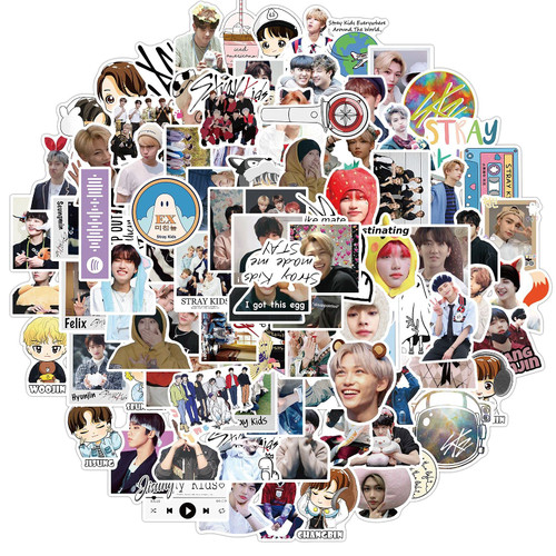 100pcs Cute Stray Kids Stickers, Kpop Singer Stickers for Teens Adults Phone Laptop Journal Water Bottles Skatebord Car Luggage Guitar 100pcs Cute Stray Kids Stickers, Kpop Singer Stickers for Teens Adults Phone Laptop Journal Water Bottles Skatebord Car Luggage Guitar