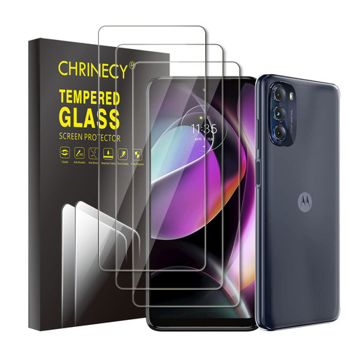 CHRINECY [3 Pack] Screen Protector for Motorola Moto G 5G 2022, 9H Hardness Tempered Glass Film, Anti-Scratch, Case Friendly, Premium HD Clarity
