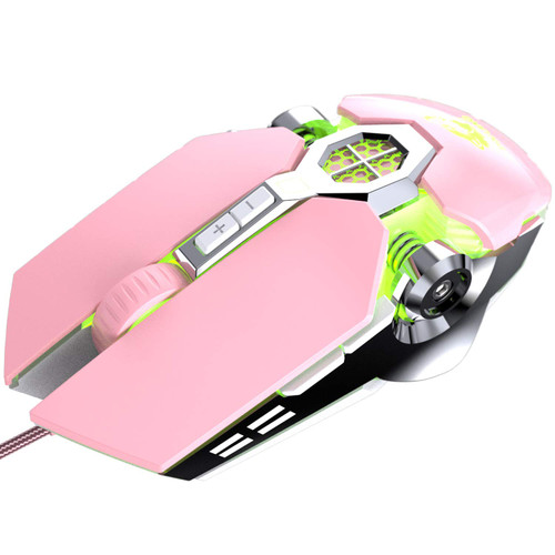 Wired Gaming Mouse,7 Kinds LED Backlit USB Mouse with Ergonomic Programmable,4000 DPI for Windows PC Gamers