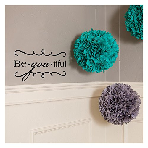 Be-You-Tiful (M) Wall Saying Vinyl Lettering Home Decor Decal Stickers Quotes