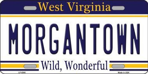 Morgantown West Virginia Novelty Metal License Plate Tag LP-6540 Morgantown West Virginia Novelty Metal License Plate Tag LP-6540