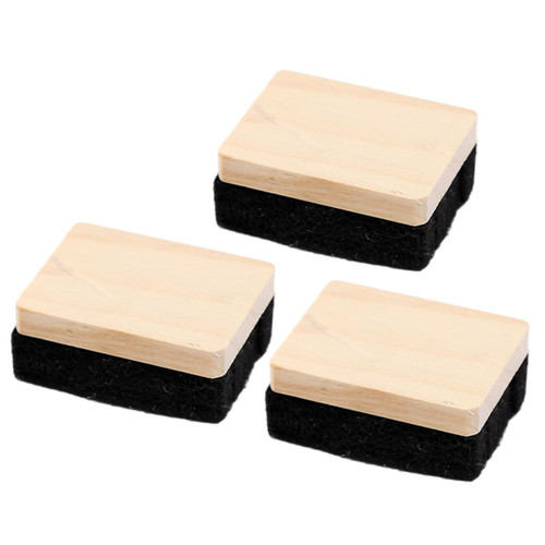 BESTOYARD 3pcs erasers Wooden Blackboard Eraser whiteboards Eraser Chalk Board Eraser Chalkboard Eraser for blackboards whiteboard Eraser Dry Eraser Office Multifunction Felt Small Plate