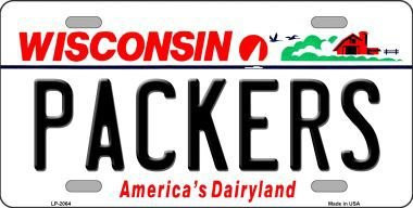 Packers Wisconsin State Novelty Metal License Plate Tag LP-2064