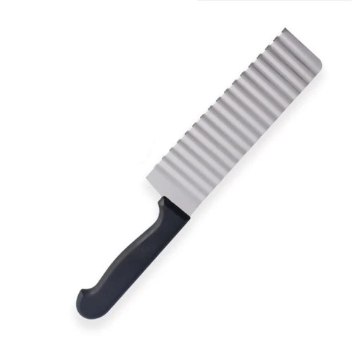 Long Stainless Steel Potato Chip Slicer Dough Vegetable Fruit Crinkle Wavy Slicer Knife Potato Cutter Chopper French Fry Maker
