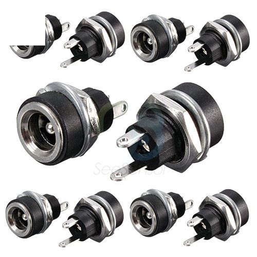 10Pcs DC 12V 3A Power Supply Connector Jack Socket Female Panel Mount Connector 2-Pin Plug Adapter 5.5 x 2.1mm 10Pcs DC 12V 3A Power Supply Connector Jack Socket Female Panel Mount Connector 2-Pin Plug Adapter 5.5 x 2.1mm