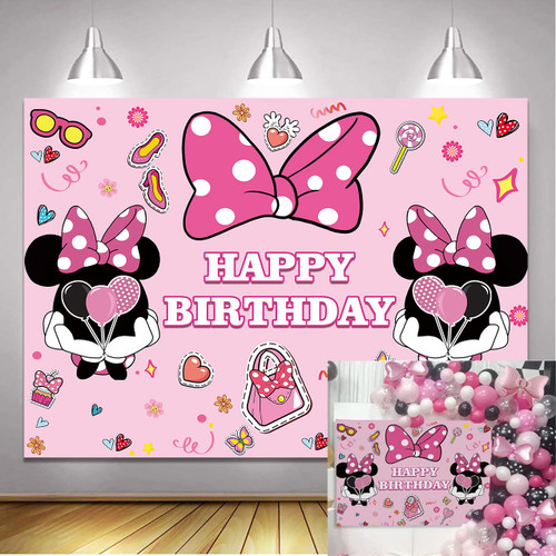 5x3ft Pink Mouse Party Supplies Photography Backdrop Birthday Background Princess Girls 1st 2nd 3rd Decoration for Kids Baby Shower Photo Studio Props 5x3ft Pink Mouse Party Supplies Photography Backdrop Birthday Background Princess Girls 1st 2nd 3rd Decoration for Kids Baby Shower Photo Studio Props