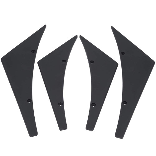 Car Front Bumper Lip Splitter Fins Canards Body Spoiler Universal (black ) for canards for car spoiler auto universale lip bumper splitter front bumper canards (Black)
