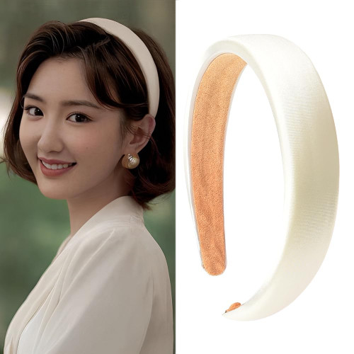 Satin White Hairband Headbands for Women Plain Padded Hairbands Headband for Girls Simple Wide Head Band Bands Non Slip Soft Fabric Hair Hoop Hoops No Teeth Fashion Hair Accessories for Women Girls Satin White Hairband Headbands for Women Plain Padded Hairbands Headband for Girls Simple Wide Head Band Bands Non Slip Soft Fabric Hair Hoop Hoops No Teeth Fashion Hair Accessories for Women Girls