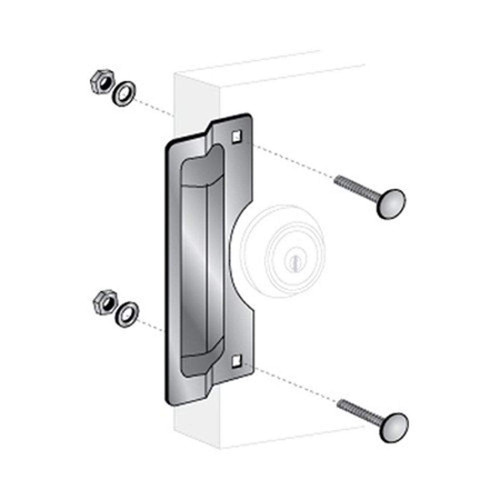 Pro-Lok 7" Center Rose Latch Protector (Aluminum Finish)