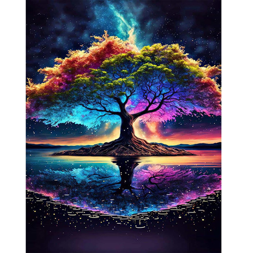PSCH Tree of Life Diamond Painting Kits-Tree Diamond Painting Kits for Adults,5D DIY Full Drill Tree Diamond Art for Home Wall Decor 12x16inch
