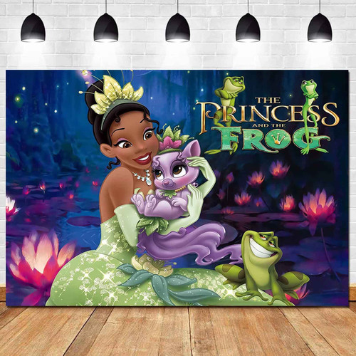5x3FT Princess and The Frog Photo Background Tiana Princess Girls Birthday Party Photography Backdrops Baby Shower Studio Props Banner Decor 5x3FT Princess and The Frog Photo Background Tiana Princess Girls Birthday Party Photography Backdrops Baby Shower Studio Props Banner Decor