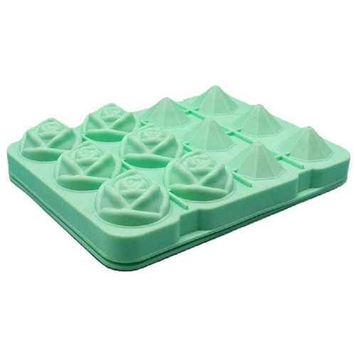 12 Holes Ice Ball Maker Mold Rose Shaped Ice Cube Maker Silicone Ice Cube Tray Ice Cube Molds For Cocktail Whiskey Juice Rose Ice Cube Mold Large