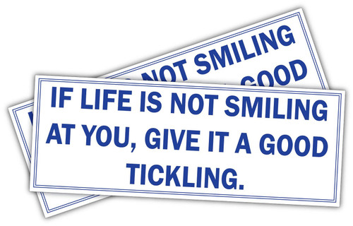 (x2) If Life is not Smiling at You | Funny Sticker Decal, Humor Sticker for Cars, Trucks, Hard Hats, toolboxes, Luggage (x2) If Life is not Smiling at You | Funny Sticker Decal, Humor Sticker for Cars, Trucks, Hard Hats, toolboxes, Luggage