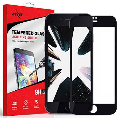 Zizo Full Glass Compatible with iPhone 8 Plus Tempered Glass Screen Protector with Anti Scratch 9H Hardness 0.33mm ThicknessiPhone 7 Plus Black Zizo Full Glass Compatible with iPhone 8 Plus Tempered Glass Screen Protector with Anti Scratch 9H Hardness 0.33mm ThicknessiPhone 7 Plus Black