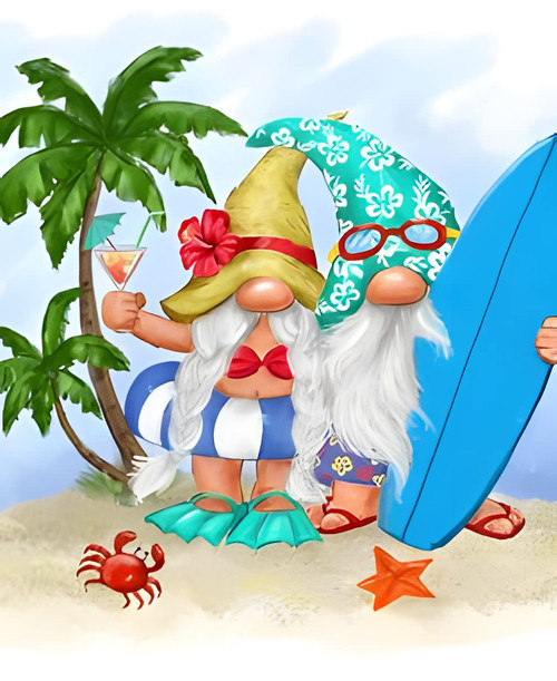Jawecci Gnomes on Beach Diamond Painting Kits for Adults, Full Drill Summer Diamond Painting Kits, DIY 5D Diamond Painting Gnomes Diamond Art Kits Crystal Craft for Home Wall Art Decor 30x40cm Jawecci Gnomes on Beach Diamond Painting Kits for Adults, Full Drill Summer Diamond Painting Kits, DIY 5D Diamond Painting Gnomes Diamond Art Kits Crystal Craft for Home Wall Art Decor 30x40cm