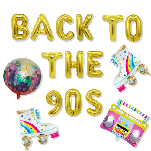 Ushinemi Back To The 90s Decorations, 90s Hip Hop Themed Party Balloons Retro Radio Roller Skate Disco Foil Balloons, 90's Throwback Birthday Party Supplies Ushinemi Back To The 90s Decorations, 90s Hip Hop Themed Party Balloons Retro Radio Roller Skate Disco Foil Balloons, 90's Throwback Birthday Party Supplies