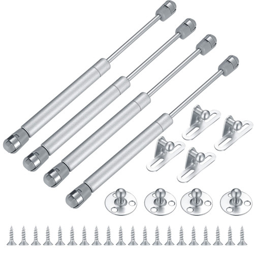 4 Pcs Gas Springs, 100N/22.5LB Gas Struts Lift Supports, Gas Shocks, Soft Close Hinges, Furniture Cabinet Door Lid Stay, Hydraulic Gas Lift Spring Stay for Cabinet, Storage Box Spring Struts