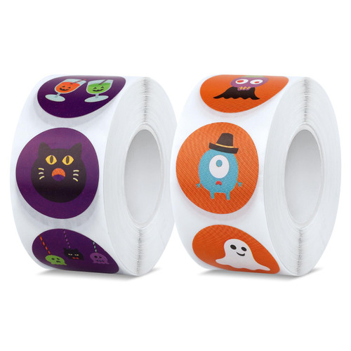 1000pcs Halloween Stickers for Kids, 16 Colors and Designs Halloween Stickers Roll Halloween Round Stickers Decals Pumpkin Ghost Round Seal Label Stickers for Party Decorations 1000pcs Halloween Stickers for Kids, 16 Colors and Designs Halloween Stickers Roll Halloween Round Stickers Decals Pumpkin Ghost Round Seal Label Stickers for Party Decorations