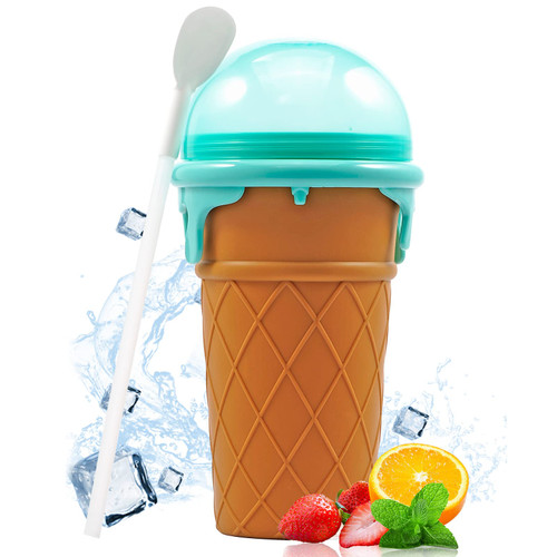 Slushie Maker Cup, 500ml Big Magic Quick Frozen Smoothies Cup Cooling Cup Double Layer Squeeze Cup Slushy Maker, Homemade Ice Cream Maker DIY it for Children and Family Slushie Maker Cup, 500ml Big Magic Quick Frozen Smoothies Cup Cooling Cup Double Layer Squeeze Cup Slushy Maker, Homemade Ice Cream Maker DIY it for Children and Family