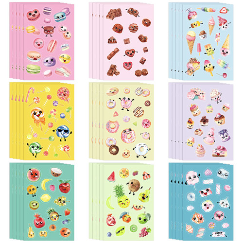 36 Sheets 588 Pcs Smelly Stickers Scratch and Sniff Stickers 9 Different Scents Sniff Fruit Food Reward Stickers for School Classroom Supplies Teachers Student Awards Incentives