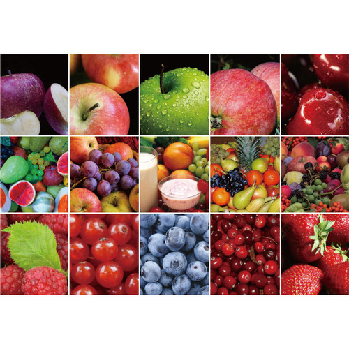FESOOV Jigsaw Puzzles 500 Pieces 19 x 13 Inch Paper Board Educational Games Puzzle for Kitchen Decorations Gift (Fruits)